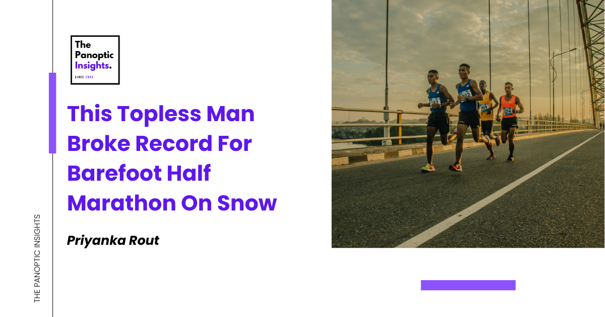 This Topless Man Broke Record For Barefoot Half Marathon On Snow